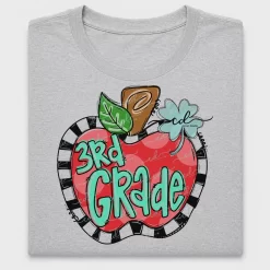 3rd Grade Apple DTF Transfer