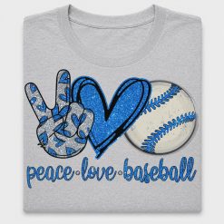Peace Love Baseball DTF Transfer