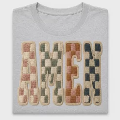 Retro Checkered Amen DTF Transfer
