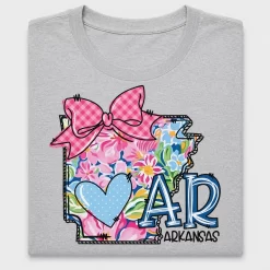Arkansas State Floral DTF Transfer