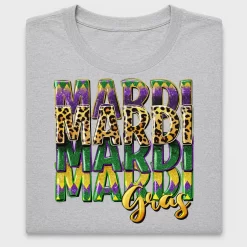 Mardi Gras Leopard DTF Transfer