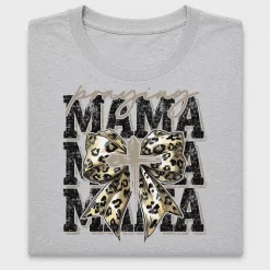 Leopard Mama Bow DTF Transfer