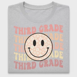 Third Grade Smiley Daisy DTF Transfer
