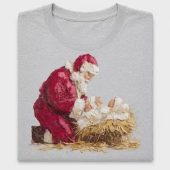 Watercolor Santa Nativity DTF Transfer