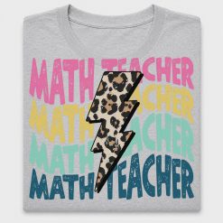 Math Teacher Lightning Bolt DTF Transfer