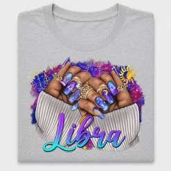 Libra Zodiac Nails DTF Transfer