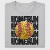 Homerun Softball Sequin DTF Transfer