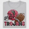 Trojans Football Sequin DTF Transfer
