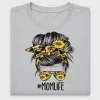 Mom Life Sunflower Messy Bun DTF Transfer