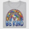Be Kind Rainbow Puzzle Heart DTF Transfer