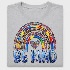 Be Kind Rainbow Puzzle Heart DTF Transfer
