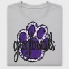 Distressed Purple Paw Print DTF Transfer
