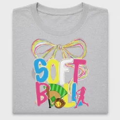 Softball Bow DTF Transfer Design