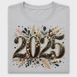 Black Gold 2025 New Year DTF Transfer