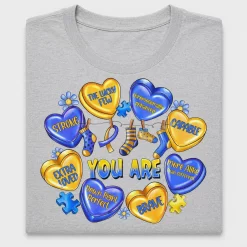 Down Syndrome Awareness Heart DTF Transfer