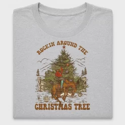 Rockin Around Western Christmas Tree DTF Transfer