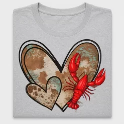 Cowhide Crawfish Heart DTF Transfer