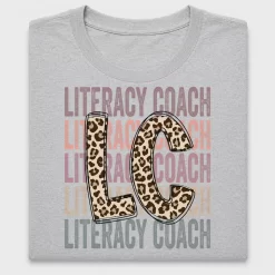 Literacy Coach Leopard Print DTF Transfer