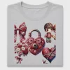 Knitted Valentine Heart DTF Transfer