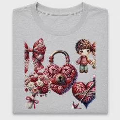 Knitted Valentine Heart DTF Transfer