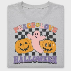 Retro Peace Love Halloween DTF Transfer