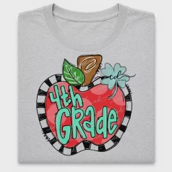 4th Grade Apple DTF Transfer