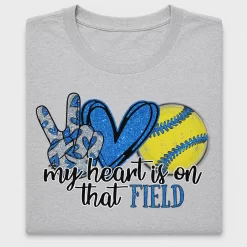 Softball My Heart Is On That Field DTF Transfer