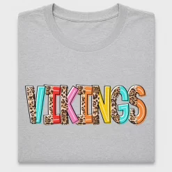Colorful Leopard Vikings DTF Transfer