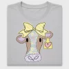 Whimsical Cow Tag Faux Applique DTF Transfer