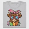 Easter Highland Cow DTF Transfer