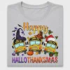 Happy Hallothanksmas School Bus DTF Transfer