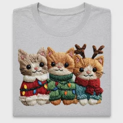 Christmas Kittens in Sweaters DTF Transfer