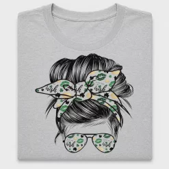 Kiss Me I'm Irish Messy Bun DTF Transfer
