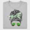 Messy Bun Shamrock Headband DTF Transfer