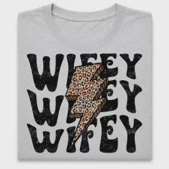 Retro Leopard Lightning Bolt Wifey DTF Transfer