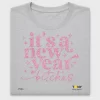 Pink Glitter New Year Bitches DTF Transfer