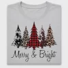 Merry & Bright Plaid Christmas Trees DTF Transfer