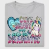 Cute Smart Dramatic Unicorn DTF Transfer