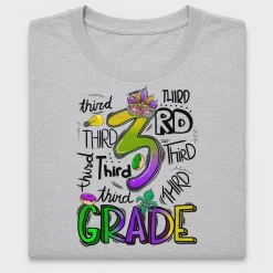 Third Grade Mardi Gras DTF Transfer