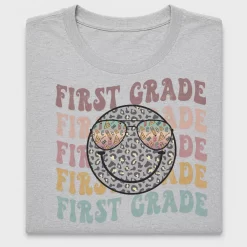 Retro First Grade Smiley DTF Transfer