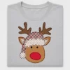 Cute Reindeer Applique DTF Transfer