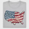 USA Map Flag DTF Transfer
