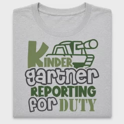 Kindergarten Reporting For Duty DTF Transfer