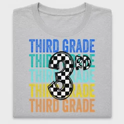 Third Grade Checker DTF Transfer