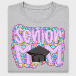 Senior Mom Preppy Floral DTF Transfer