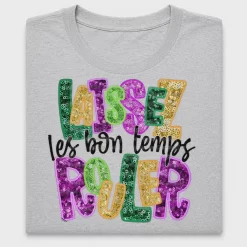Mardi Gras Sequin DTF Transfer