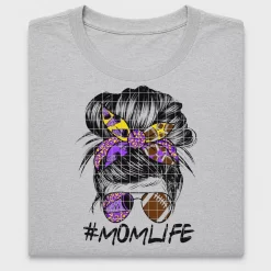 Football Mom Messy Bun DTF Transfer
