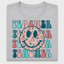 Trendy Smiley Teacher DTF Transfer