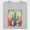 Western Cactus Bull Skull DTF Transfer