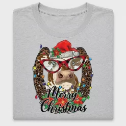 Merry Christmas Cow DTF Transfer